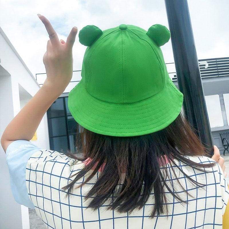 Cute Frog Smiley Bucket Hat MM1051 - KawaiiMoriStore