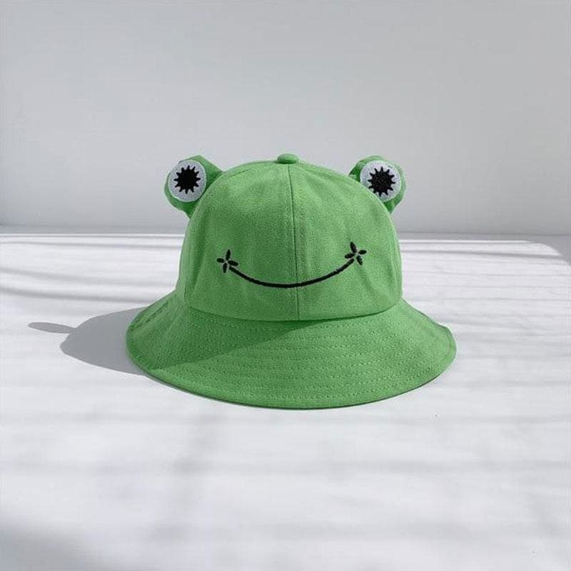 Cute Frog Smiley Bucket Hat MM1051 - KawaiiMoriStore