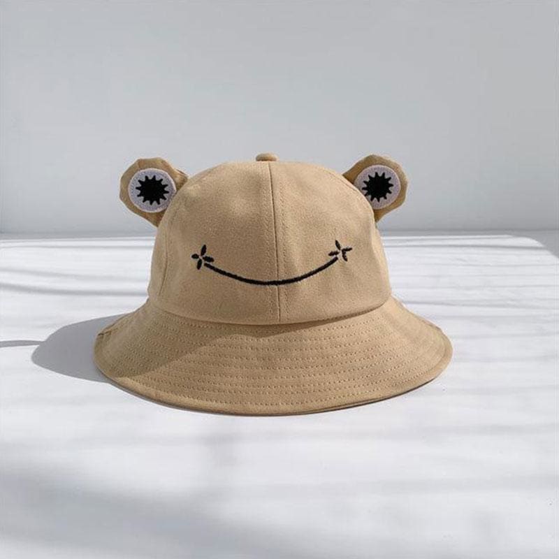 Cute Frog Smiley Bucket Hat MM1051 - KawaiiMoriStore