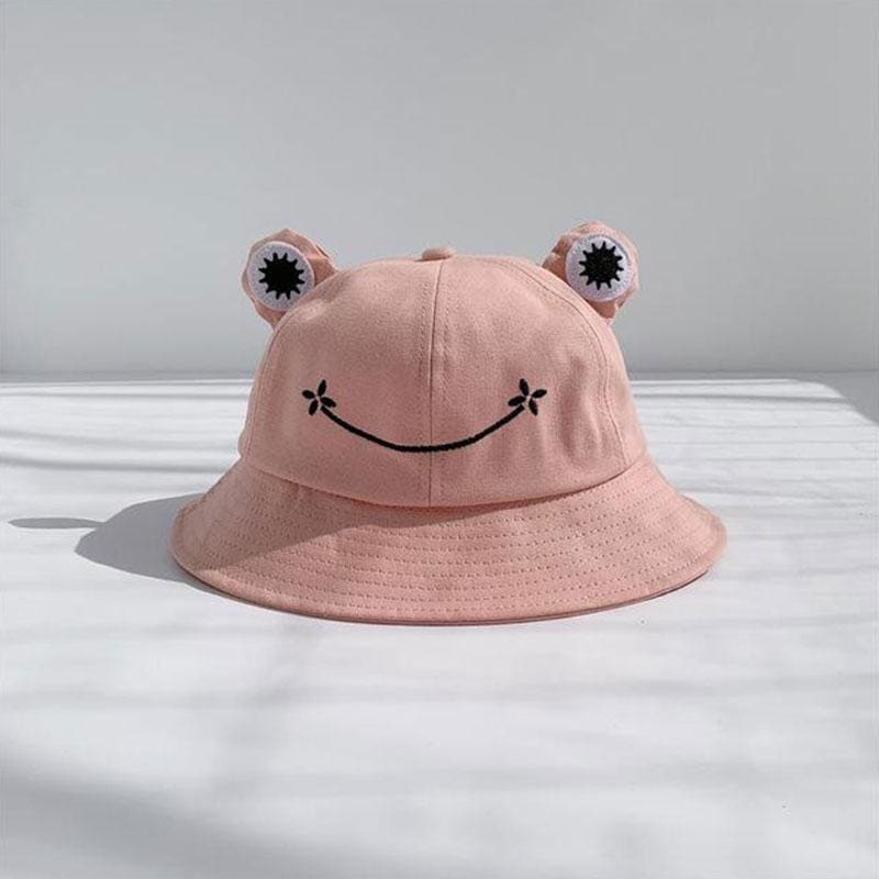 Cute Frog Smiley Bucket Hat MM1051 - KawaiiMoriStore