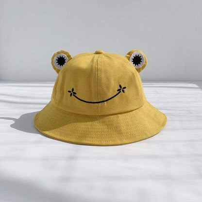 Cute Frog Smiley Bucket Hat MM1051 - KawaiiMoriStore