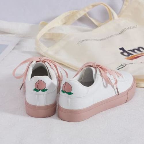 Cute Fruits Peach Grape Pear Sneakers MK0265 - KawaiiMoriStore