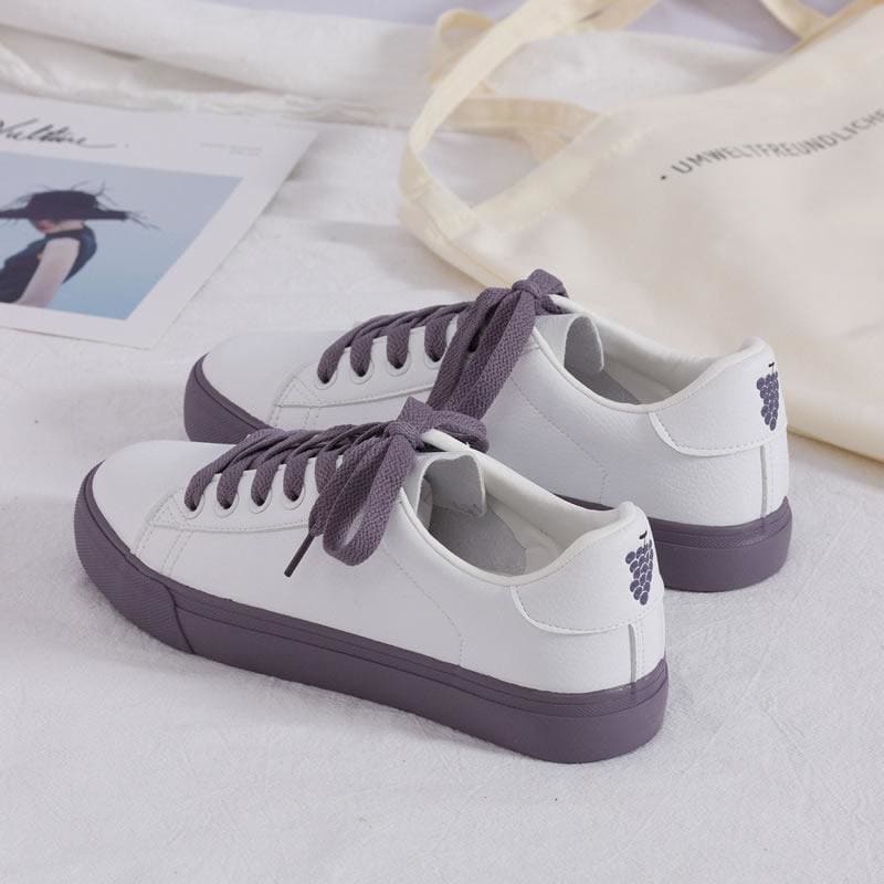 Cute Fruits Peach Grape Pear Sneakers MK0265 - KawaiiMoriStore