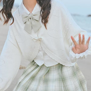 Cute Girl "Kokoro" Crop Cardigans MM1022 - KawaiiMoriStore