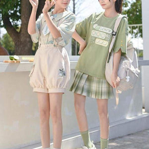 Cute Green Lemon Blouse & Overall MM1610 - KawaiiMoriStore