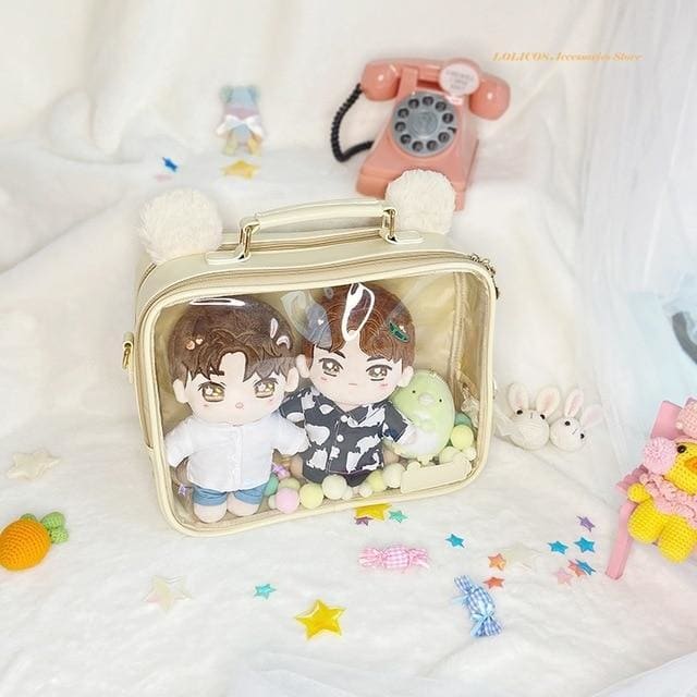 Cute Hamster Cat Ear Transparent JK Uniform Dolls Backpack MK0759 - KawaiiMoriStore