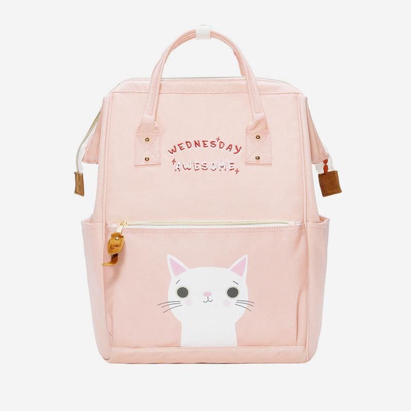 Cute Kitty Week Letter Print Backpack Schoolbag MM0984 - KawaiiMoriStore