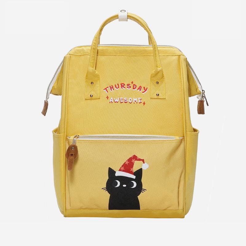 Cute Kitty Week Letter Print Backpack Schoolbag MM0984 - KawaiiMoriStore
