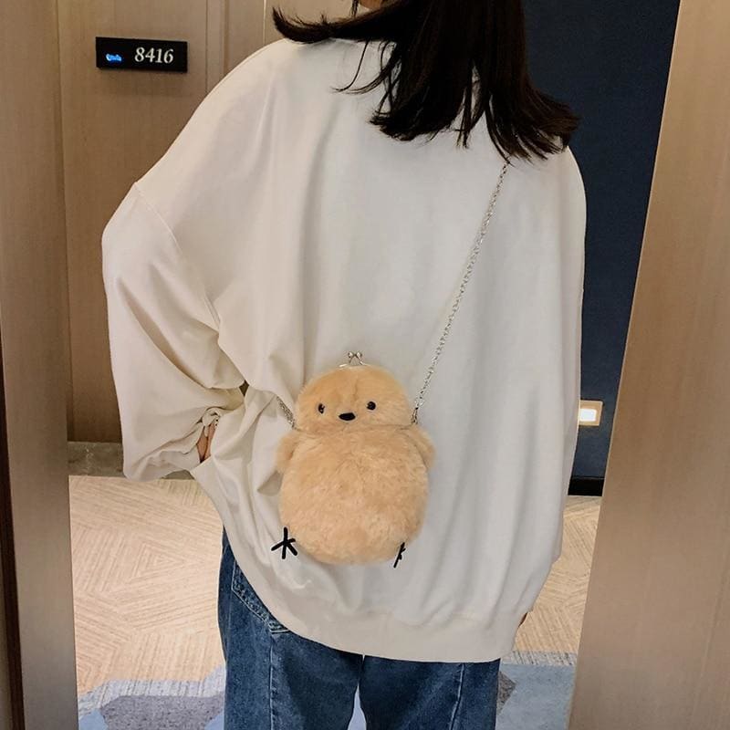 Cute Little Chicken Plush Chain shoulder Bag MK15140 - KawaiiMoriStore