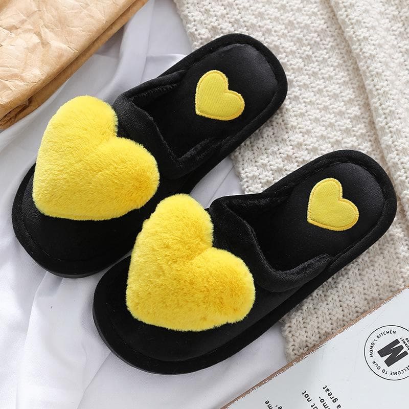 Cute Love Hearts Bunny Pompoms Comfy Slippers MM1700 - 