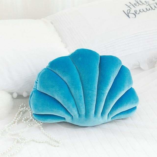 Cute Mermaid Room Velvet Shell Pillow MK16188 - Furnishings