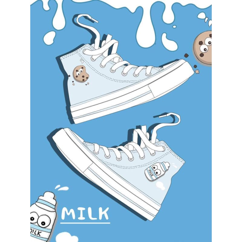 Cute Milk Cookie Canvas Shoes MK15070 - KawaiiMoriStore