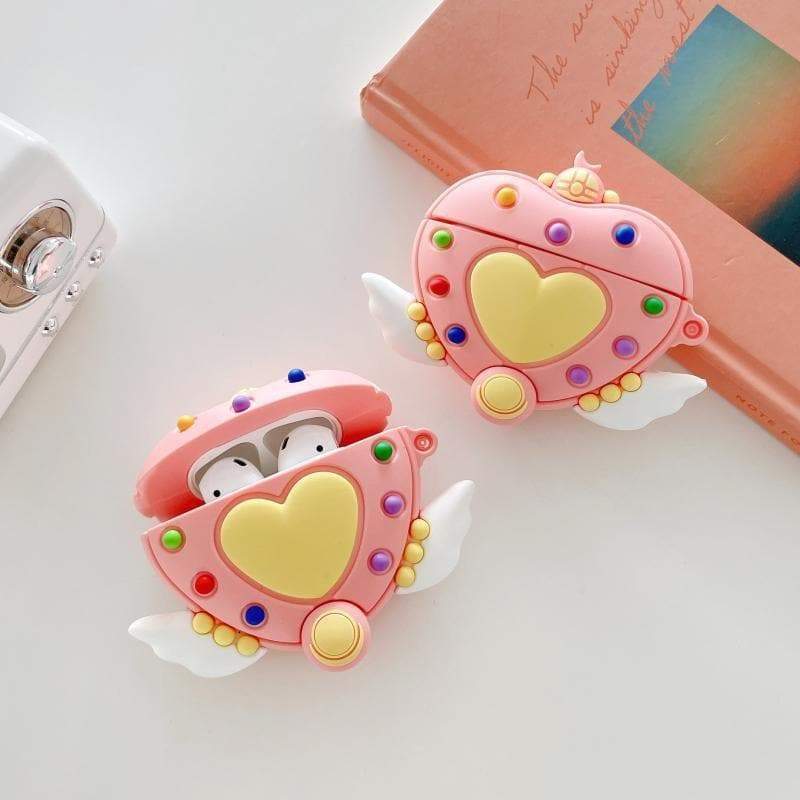 Cute Moon Kawaii Magical Girl Pink Airpods Case MK16110 - 