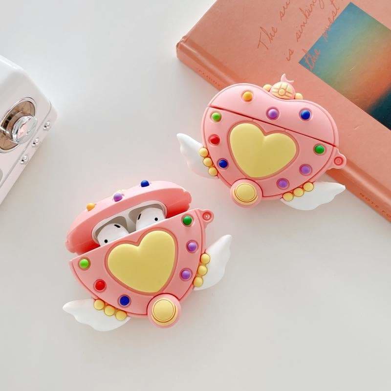 Cute Moon Kawaii Magical Girl Pink Airpods Case MK16110 - 
