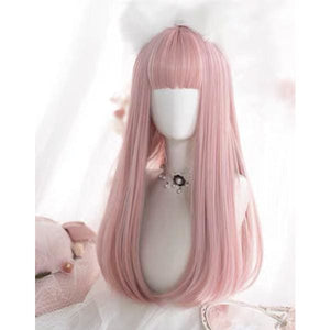 Cute Peach Lolita Pastel Pink Wig MM1260 - KawaiiMoriStore