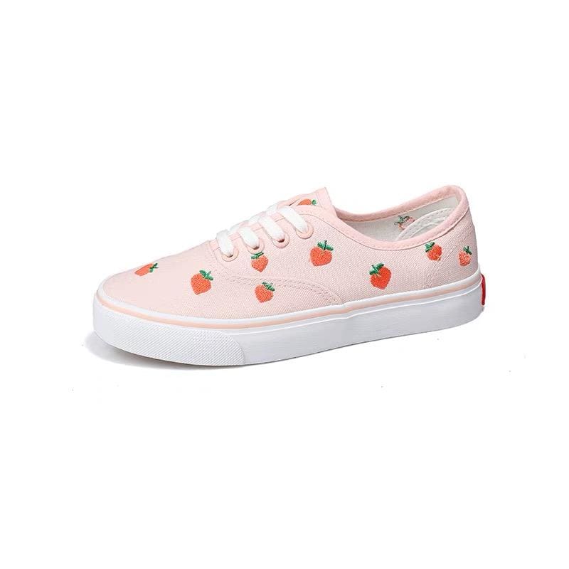 Cute Peach Summer Pastel Sneakers Shoes MM1233 - KawaiiMoriStore