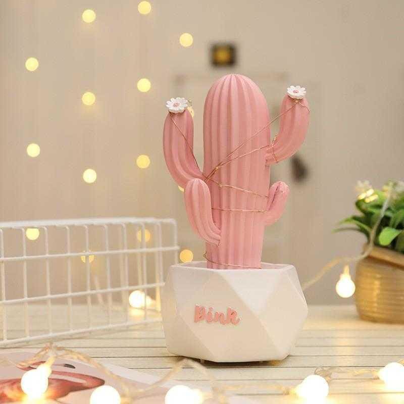 Cute Pink Cactus Home Decor Light MM1178 - KawaiiMoriStore
