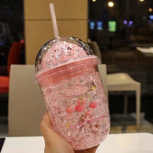 Cute Pink Fruit Ice Water Bottle MK15585 - KawaiiMoriStore