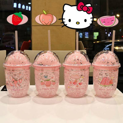 Cute Pink Fruit Ice Water Bottle MK15585 - KawaiiMoriStore