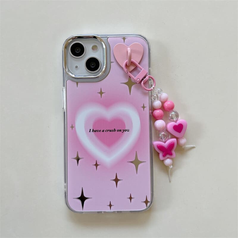 Cute Pink Heart Case - Heartzcore - For-iPhone14 / NB364 -