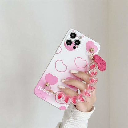 Cute Pink Love Hearts Phone Case Cute iPhone MK16165 - phone