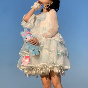 Cute Pink/Blue Sweet Lolita Slip Dress MM1187 - KawaiiMoriStore