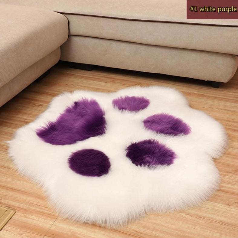 Cute Plush Imitation Wool Bear Paw Rug MK15967 - KawaiiMoriStore