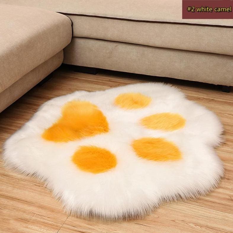 Cute Plush Imitation Wool Bear Paw Rug MK15967 - KawaiiMoriStore