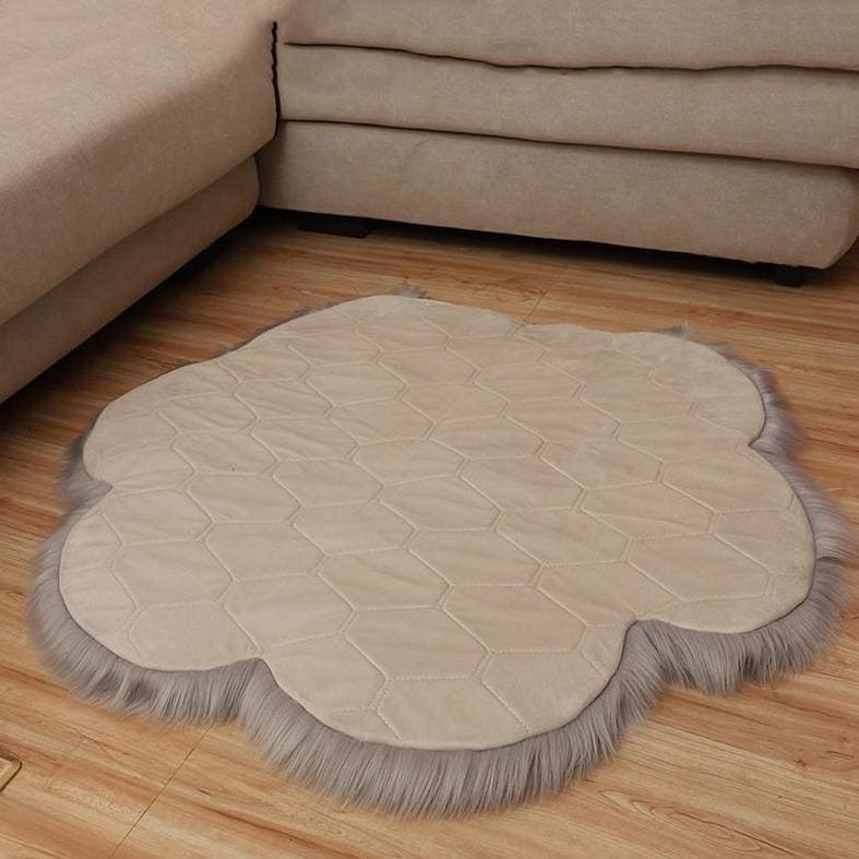 Cute Plush Imitation Wool Bear Paw Rug MK15967 - KawaiiMoriStore