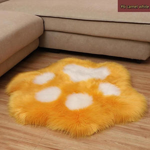 Cute Plush Imitation Wool Bear Paw Rug MK15967 - KawaiiMoriStore