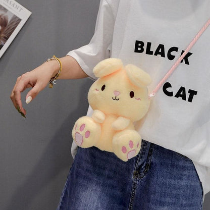 Cute Plush Rabbit Single Shoulder Bag MK15059 - KawaiiMoriStore