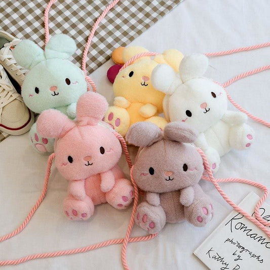 Cute Plush Rabbit Single Shoulder Bag MK15059 - KawaiiMoriStore