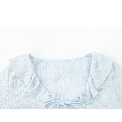 Cute Soft Girl Sky Blue Spring Cardigan ON626 - Cardigan