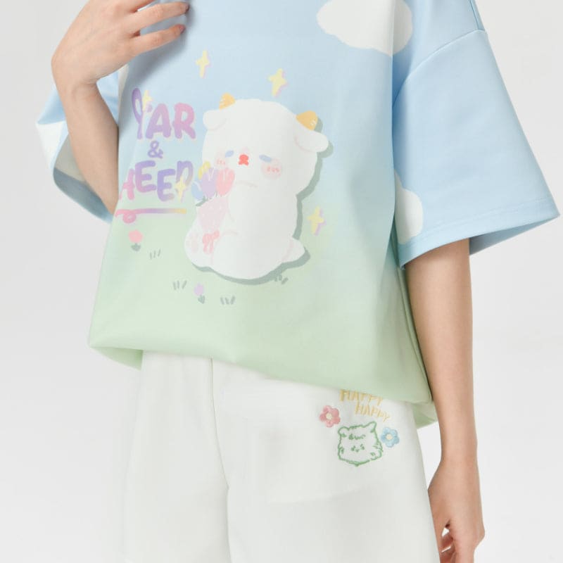 Cute Spring White Bear Shorts ON634