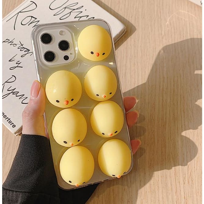 Cute Squishy Chick Phone Case for iphone7/7plus/8/8P/X/XS/XR/XS Max/11/11 pro/11 pro max/12/12pro/12mini/12pro max MM1625 - KawaiiMoriStore