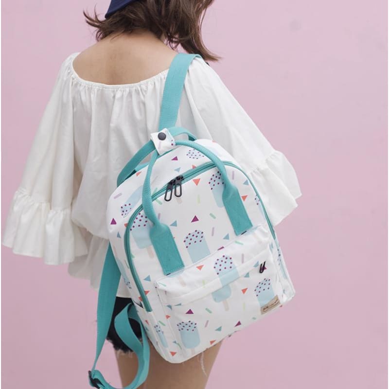 Cute Strawberry Print Waterproof Backpack MK15087 - KawaiiMoriStore