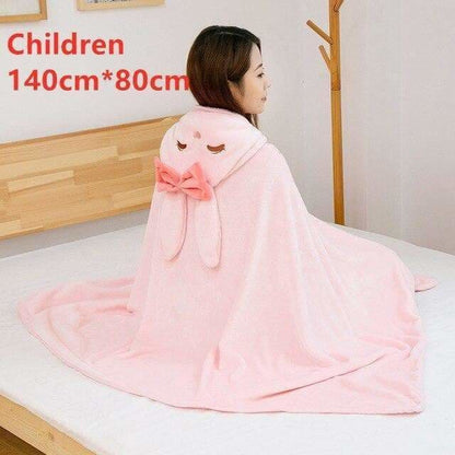 Cute Super Comfy Kawaii Animals Blanket Cape MM1708 - Cape