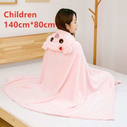 Cute Super Comfy Kawaii Animals Blanket Cape MM1708 - Cape