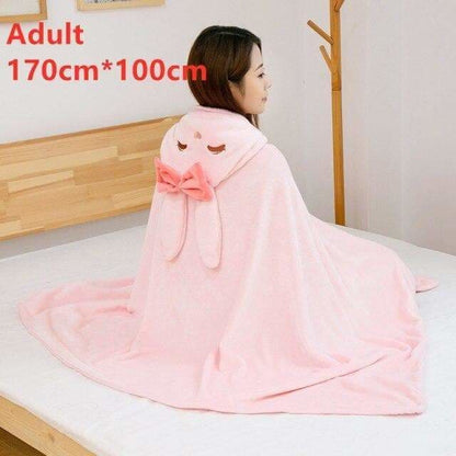 Cute Super Comfy Kawaii Animals Blanket Cape MM1708 - Cape