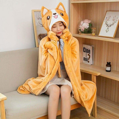 Cute Super Comfy Kawaii Animals Blanket Cape MM1708 - Cape