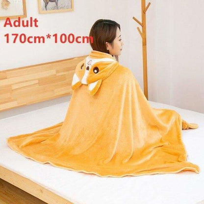 Cute Super Comfy Kawaii Animals Blanket Cape MM1708 - Cape