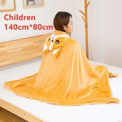 Cute Super Comfy Kawaii Animals Blanket Cape MM1708 - Cape