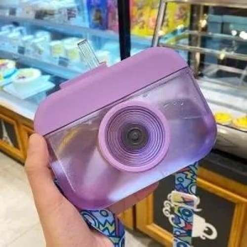 Cute Transparent Camera Shape Plastic Water Cup MM1281 - KawaiiMoriStore