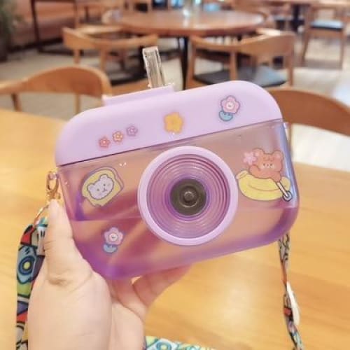 Cute Transparent Camera Shape Plastic Water Cup MM1281 - KawaiiMoriStore