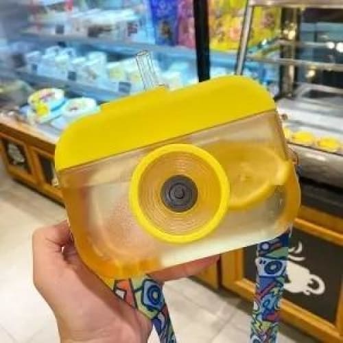 Cute Transparent Camera Shape Plastic Water Cup MM1281 - KawaiiMoriStore