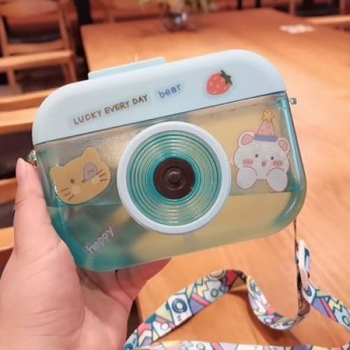 Cute Transparent Camera Shape Plastic Water Cup MM1281 - KawaiiMoriStore