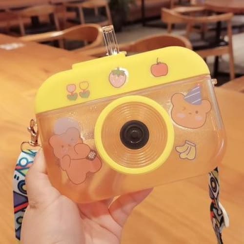 Cute Transparent Camera Shape Plastic Water Cup MM1281 - KawaiiMoriStore
