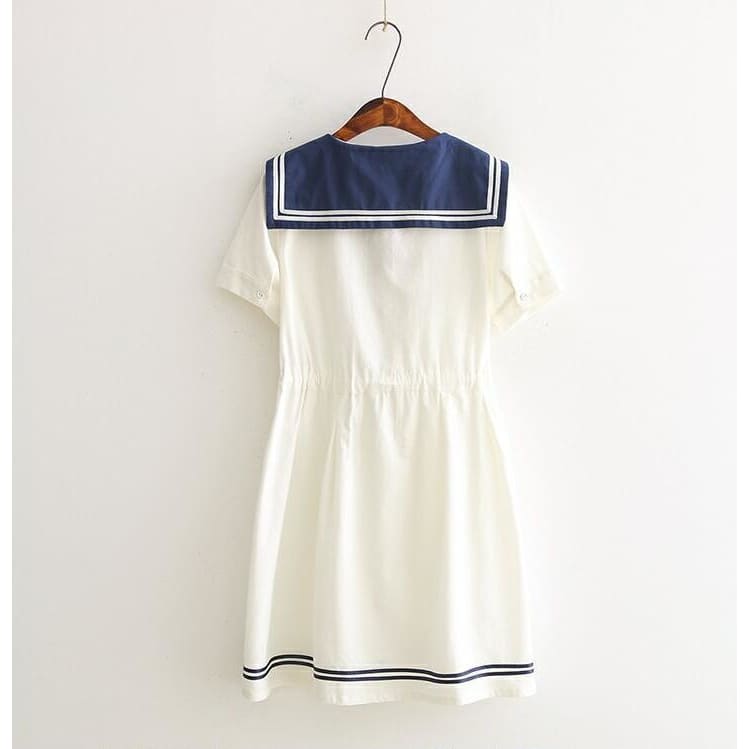 Cute White Sailor Kitty Dress MK16148 - Dress