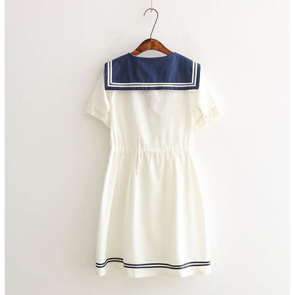 Cute White Sailor Kitty Dress MK16148 - Dress