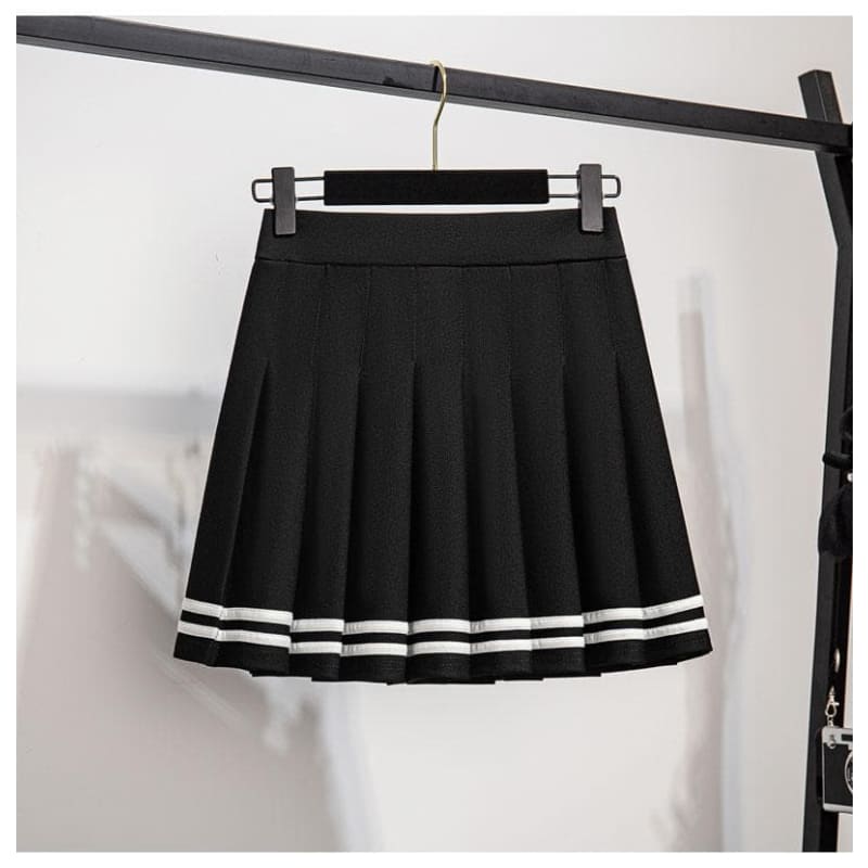Cute White Sailor Top Black Skirt Sweet Kawaii Japanese 